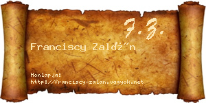 Franciscy Zalán névjegykártya